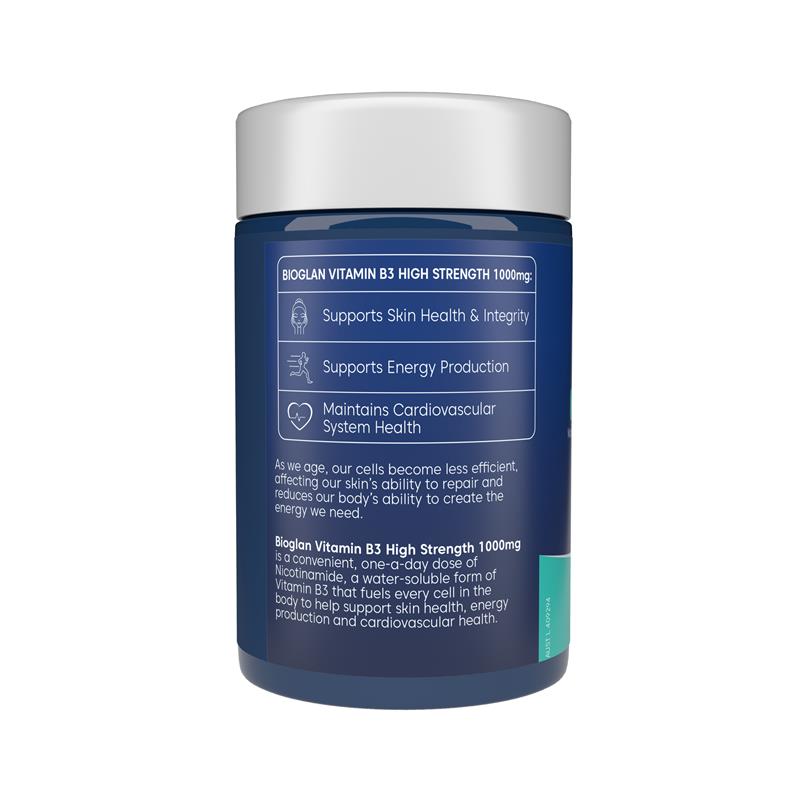 Load image into Gallery viewer, Bioglan Vitamin B3 High Strength 1000mg 60 tablets
