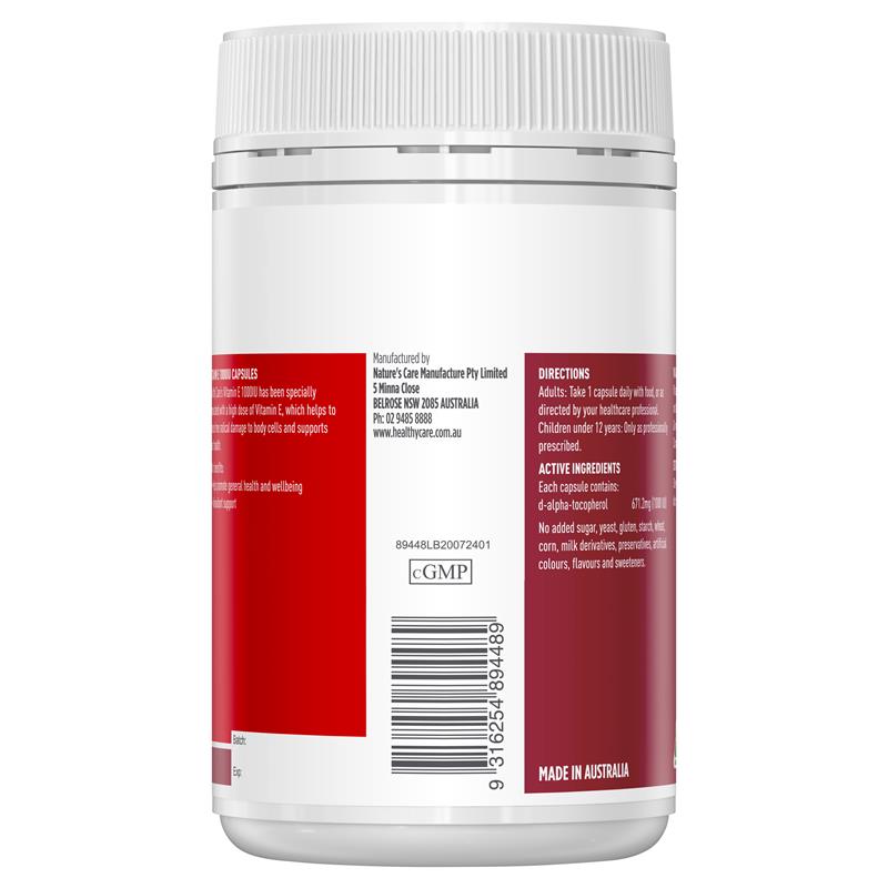 Load image into Gallery viewer, Healthy Care Vitamin E 1000IU 120 Capsules
