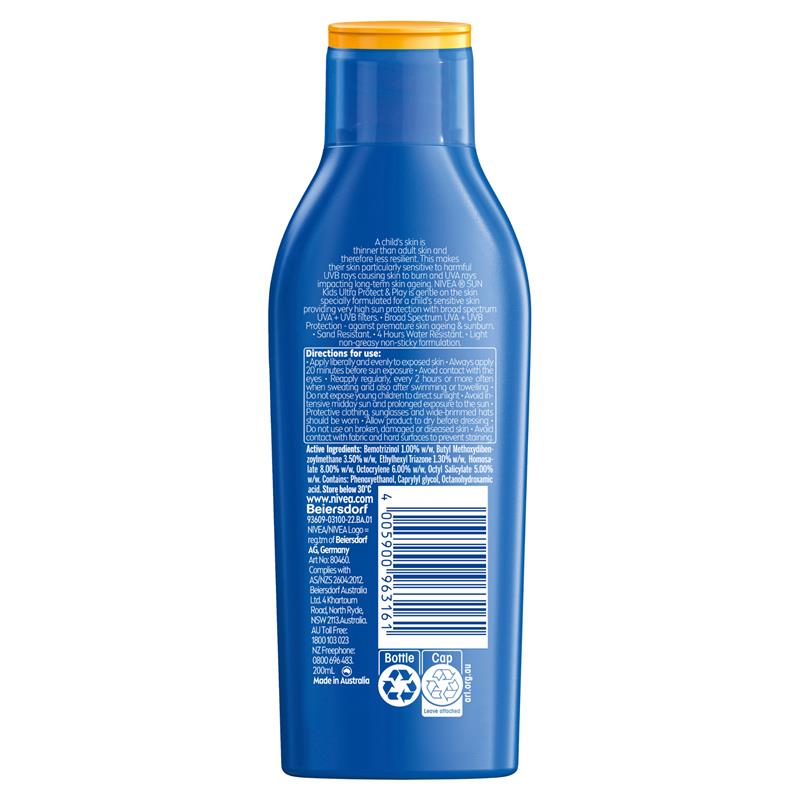 Load image into Gallery viewer, NIVEA Sun SPF 50+ Kids Protect &amp; Play Ultra Beach 200ml
