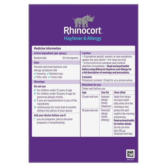Rhinocort Hayfever Original 32mcg 240 Doses