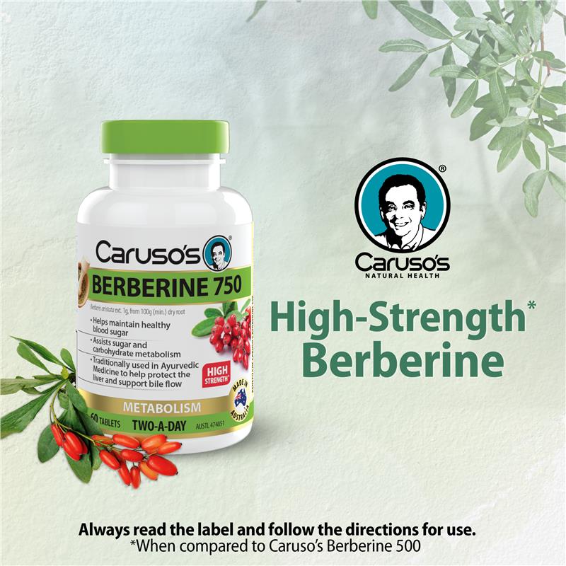 Load image into Gallery viewer, Carusos Berberine 750 60 Tablets

