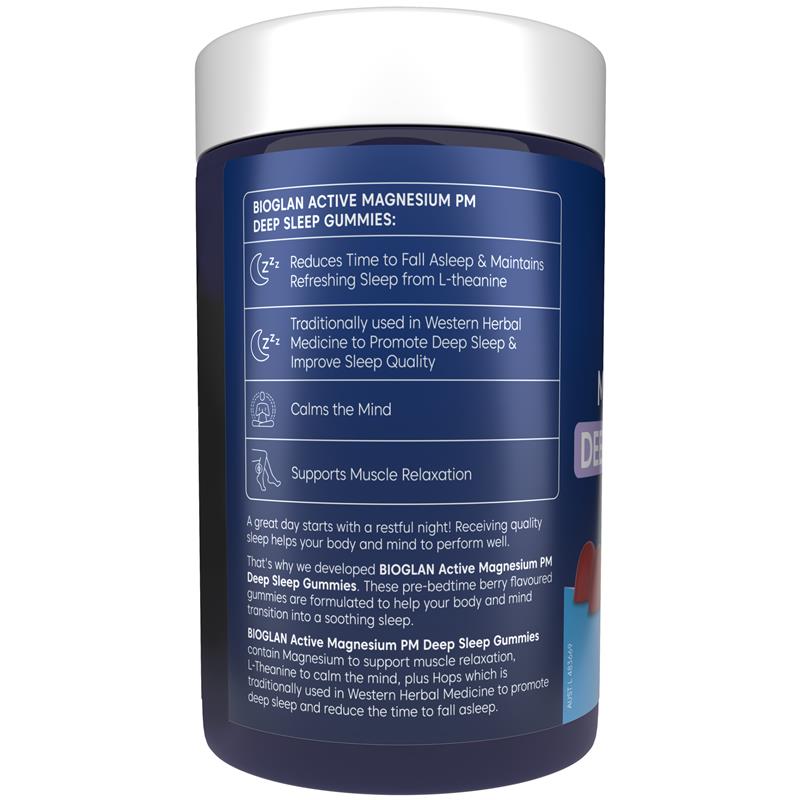 Load image into Gallery viewer, Bioglan Active Magnesium PM Deep Sleep Gummies 90 Pack
