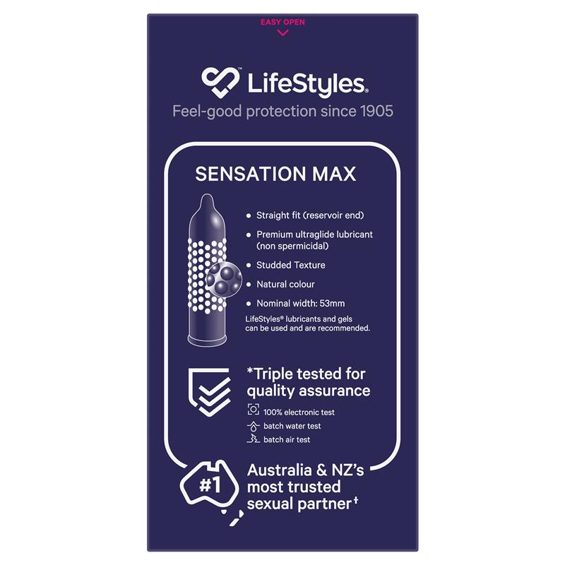Load image into Gallery viewer, LifeStyles® Sensation Max Condoms 8 Pack
