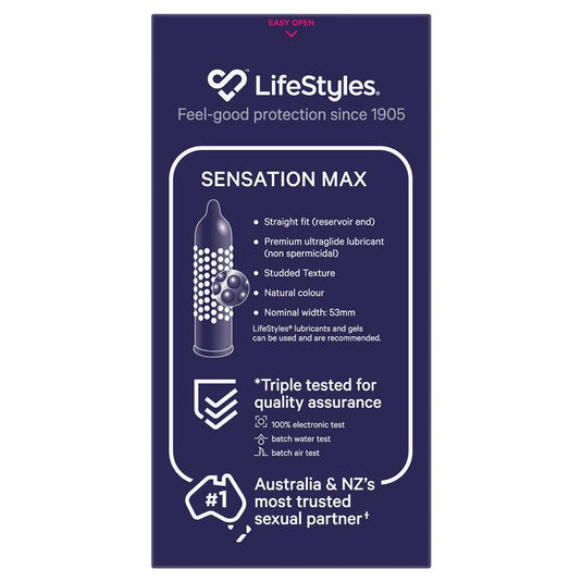 LifeStyles® Sensation Max Condoms 8 Pack