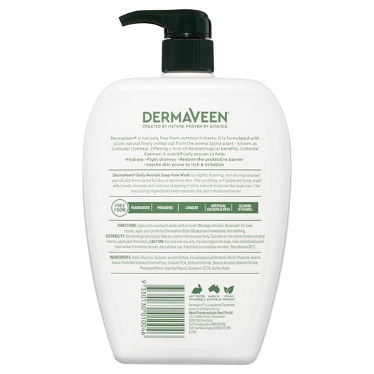 DermaVeen Daily Nourish Soap Free Wash 1L