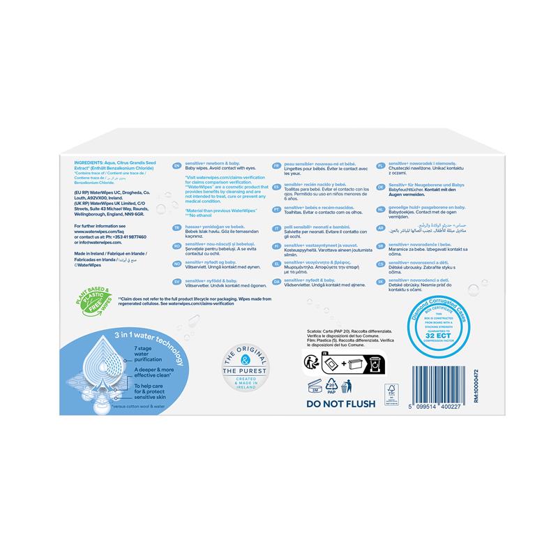 Load image into Gallery viewer, WaterWipes Baby &amp; Newborn Sensitive Wipes 360 Pack
