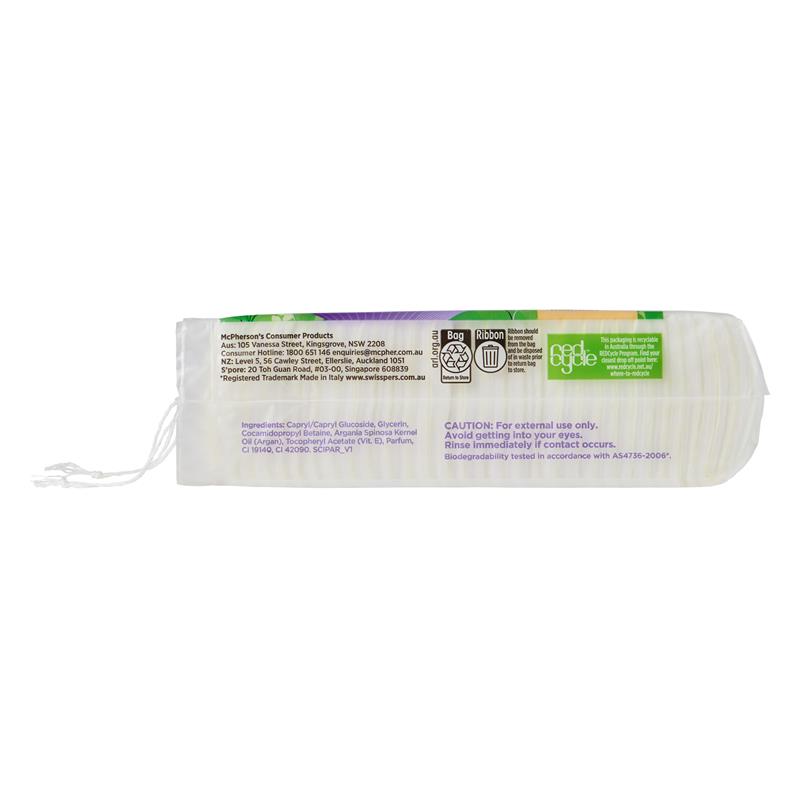 Load image into Gallery viewer, Swisspers 3in1 Argan Oil &amp; Vitamin E Cleanser Infused Pads 60 pack
