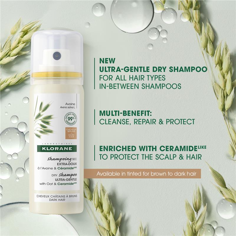 Load image into Gallery viewer, Klorane Dry Shampoo With Oat &amp; Ceramide Dark Hair 50ml
