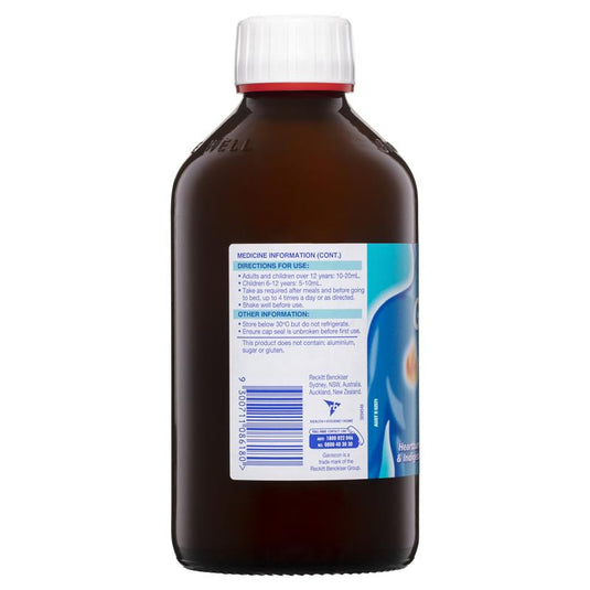 Gaviscon Core Peppermint Liquid Heartburn & Indigestion Relief 600ml