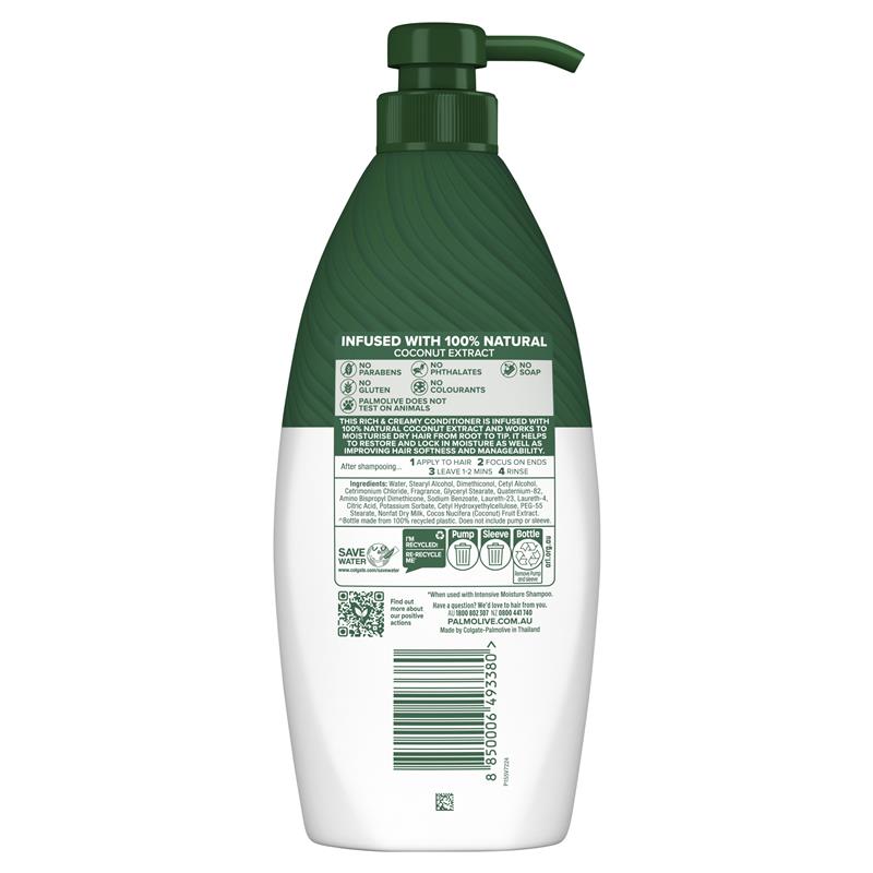 Load image into Gallery viewer, Palmolive Naturals Intensive Moisture for dry/coarse Hair Conditioner Coco cream &amp; Pure milk protein 700mL
