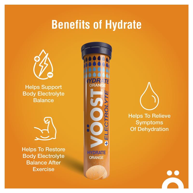Load image into Gallery viewer, Voost Hydrate Orange Effervescent Tablets 60 Pack Exclusive Size
