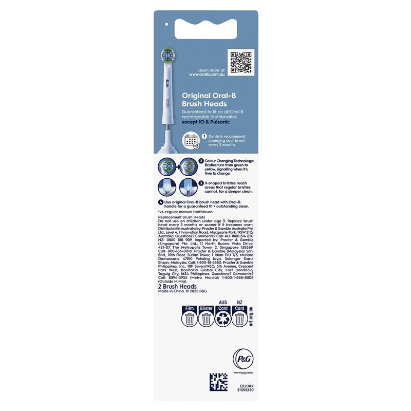 Load image into Gallery viewer, Oral B Power Toothbrush Everyday Clean Refills 2 Pack
