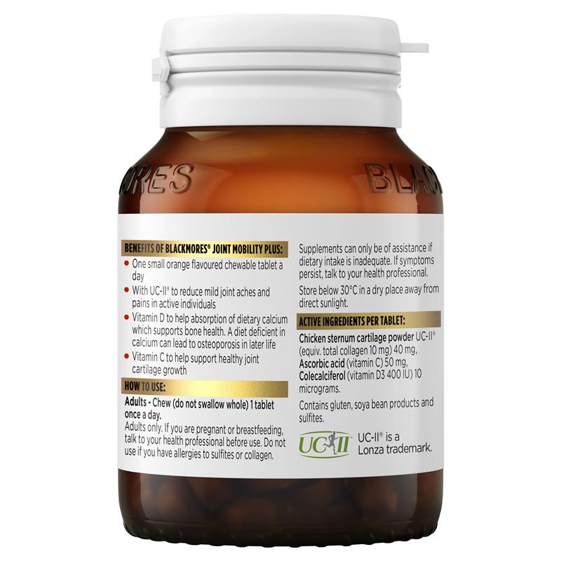 Load image into Gallery viewer, Blackmores Joint Mobility Plus 60 Chewable Tablets
