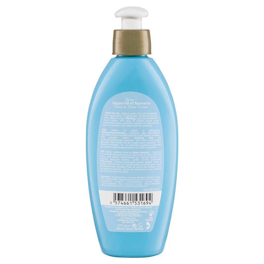 Ogx Flexible Control Shine + Hydrate Argan Oil Of Morocco Tame & Shine Cream For Frizzy Hair 177mL