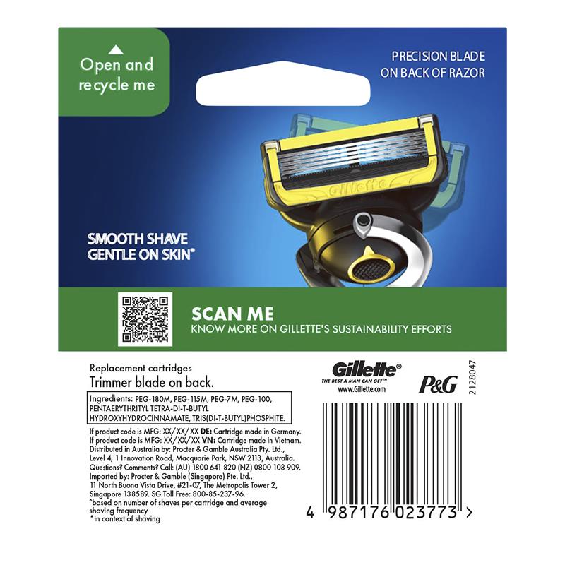 Load image into Gallery viewer, Gillette Fusion ProShield Razor Blades 4 Pack
