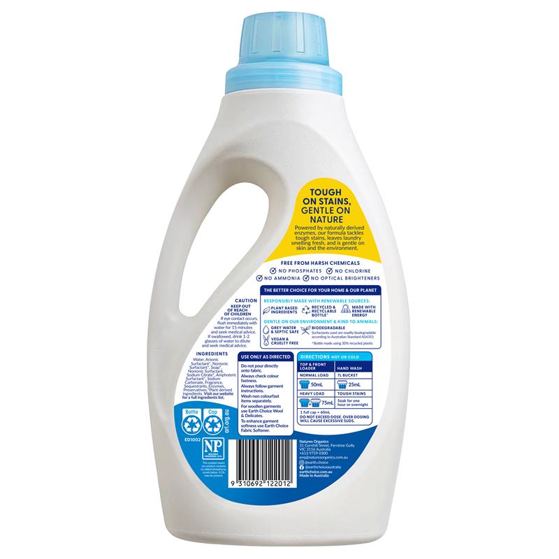 Load image into Gallery viewer, Earth Choice Laundry Liquid Ultra Concentrate 1 litre
