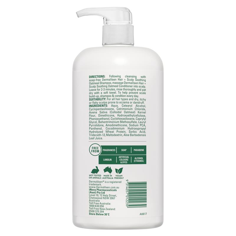 Load image into Gallery viewer, DermaVeen Oatmeal Conditioner for Dry, Flaky or Sensitive Scalps 1L
