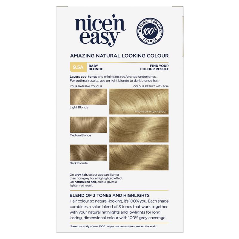 Load image into Gallery viewer, Clairol Nice N Easy 9.5A Natural Baby Blonde Permanent Hair Colour
