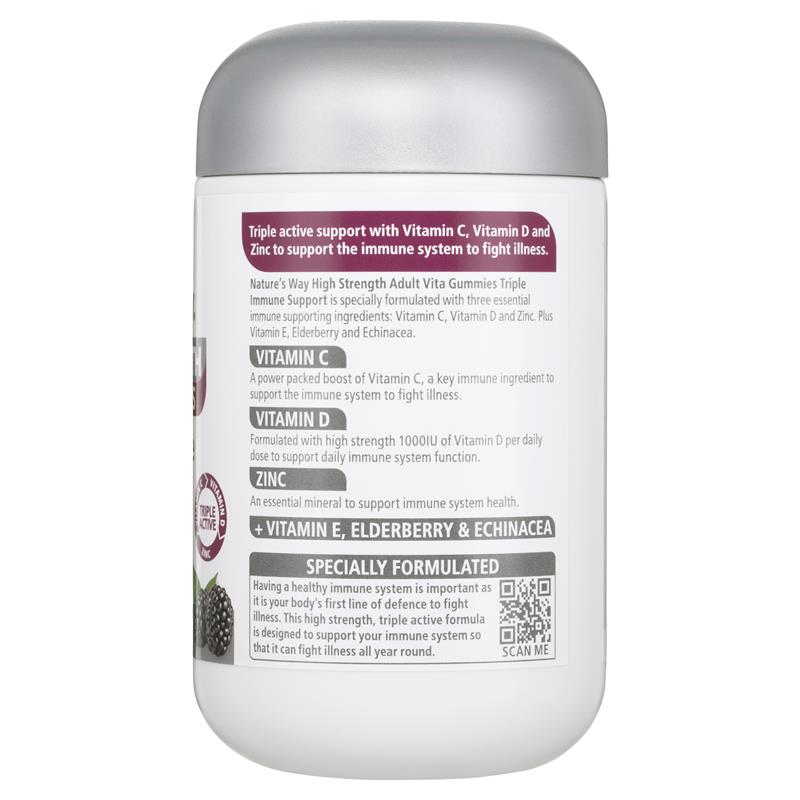 Load image into Gallery viewer, Nature's Way Adult Vita Gummies High Strength Triple Immune 50 Pastilles
