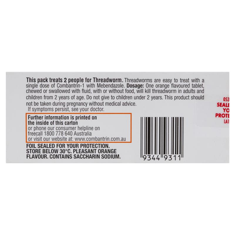 Load image into Gallery viewer, Combantrin -1 Threadworm Tablets 2 Pack
