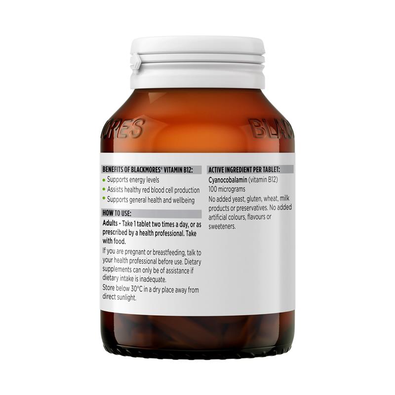 Load image into Gallery viewer, Blackmores B12 100MCG 150 Tablets
