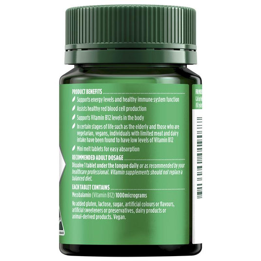 Nature's Own Activated Methyl B12 60 Mini Tablets