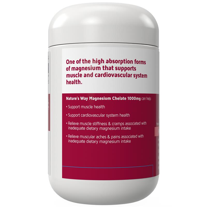 Load image into Gallery viewer, Nature's Way Magnesium Chelate 1000mg 100 Tablets
