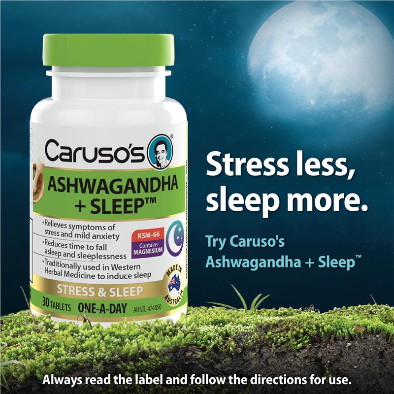 Load image into Gallery viewer, Carusos Ashwagandha + Sleep 30 Tablets
