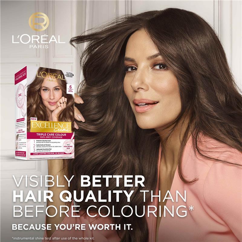 Load image into Gallery viewer, L'Oreal Excellence Creme 6 Light Brown Hair Colour
