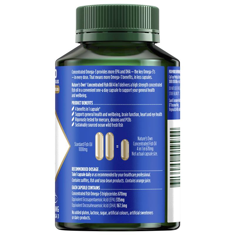 Load image into Gallery viewer, Nature's Own 4 In 1 Concentrated Fish Oil 90 Capsules
