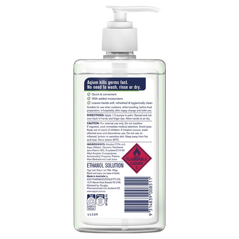 Load image into Gallery viewer, Aqium Antibacterial Hand Sanitiser (Aloe) 375Ml
