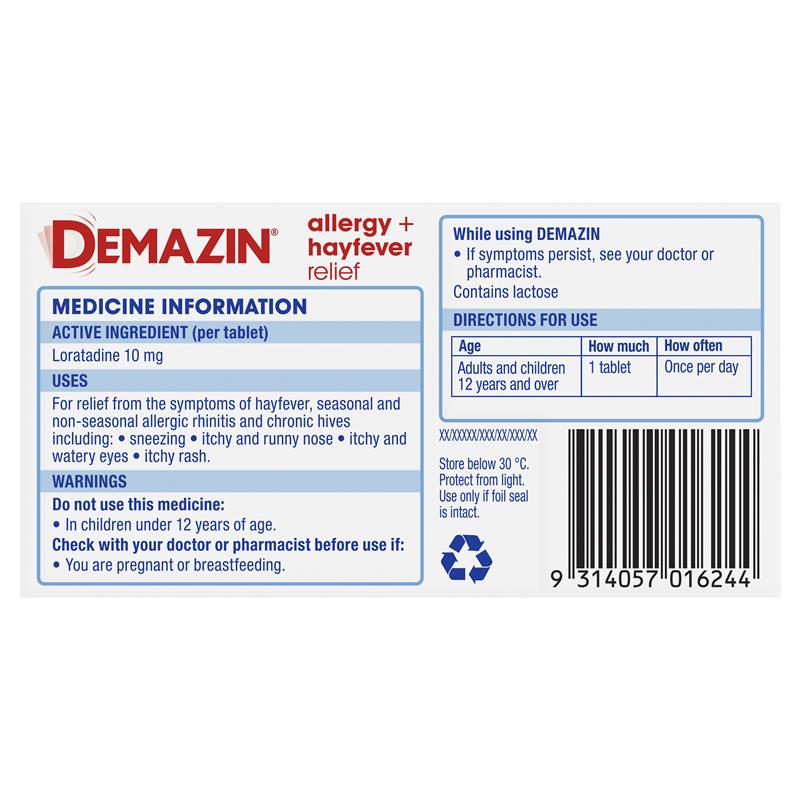 Load image into Gallery viewer, Demazin Allergy + Hayfever Relief Non-Drowsy 30 Tablets
