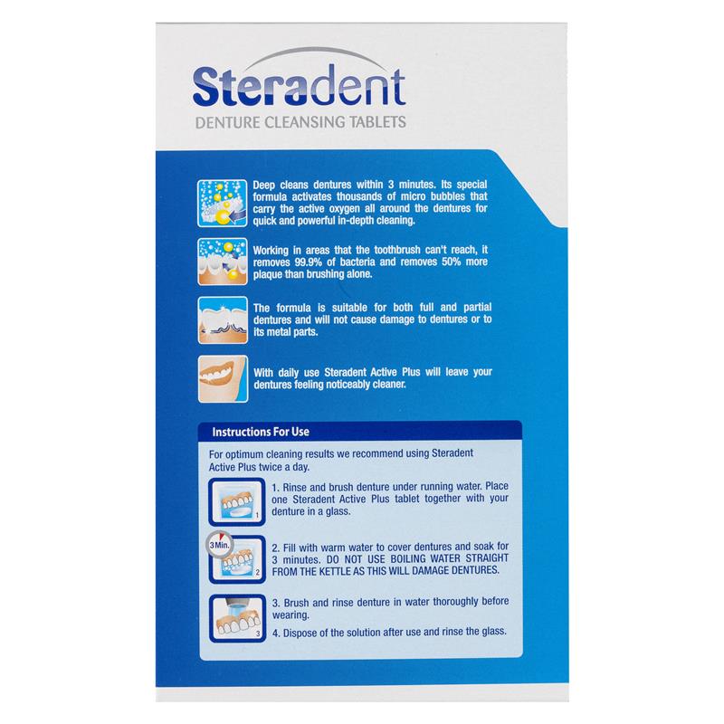 Load image into Gallery viewer, Steradent Active Plus Denture Cleansing 48 Tablets
