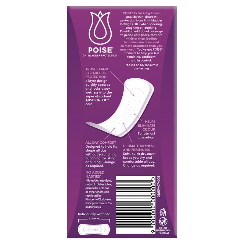 Load image into Gallery viewer, Poise Liners Extra Long 22 Pack
