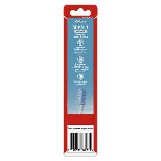 Colgate Toothbrush Slim Soft Advanced Ultra Soft 2 Pack