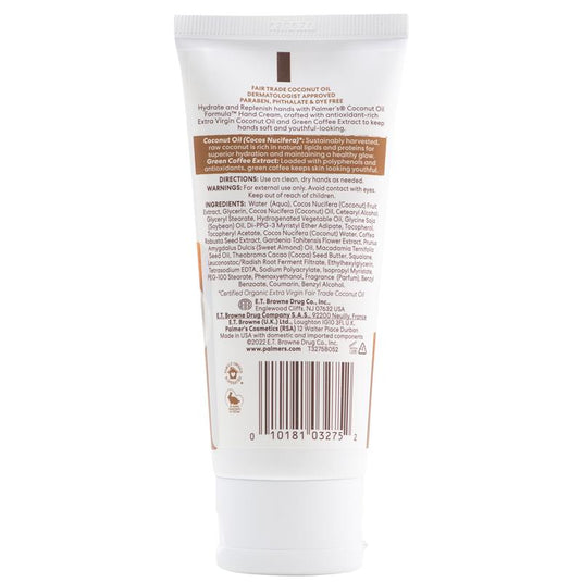 Palmer's Coconut Oil Hand Cream Tube 96g