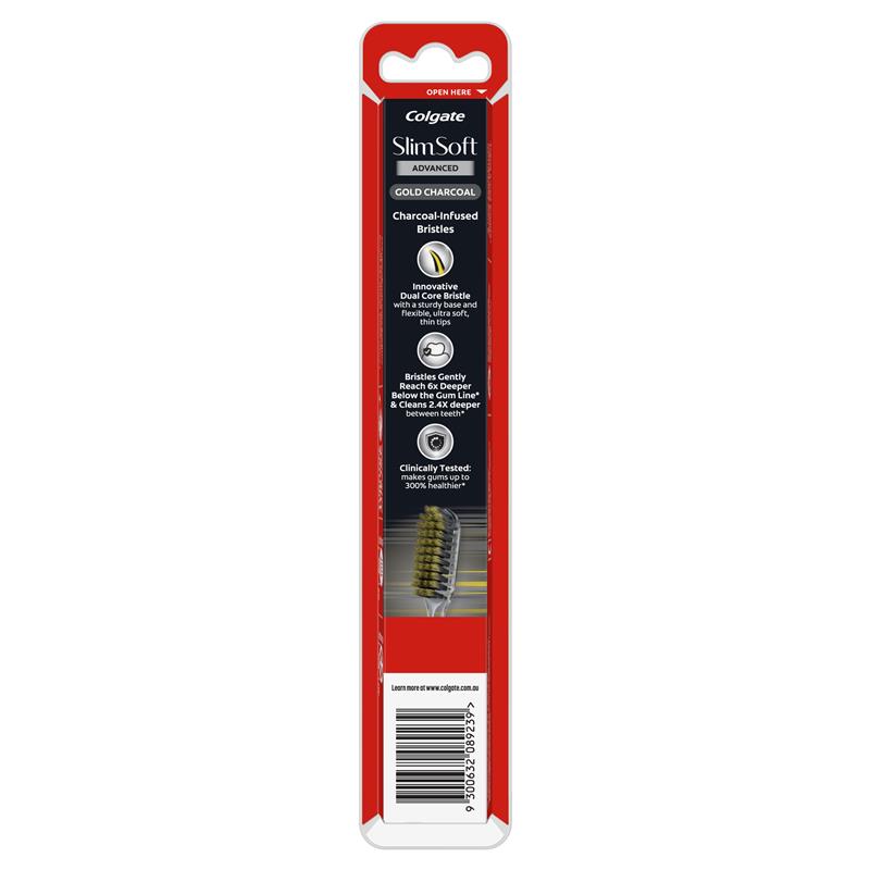 Load image into Gallery viewer, Colgate Toothbrush Slim Soft Advanced Gold Charcoal Ultra Soft
