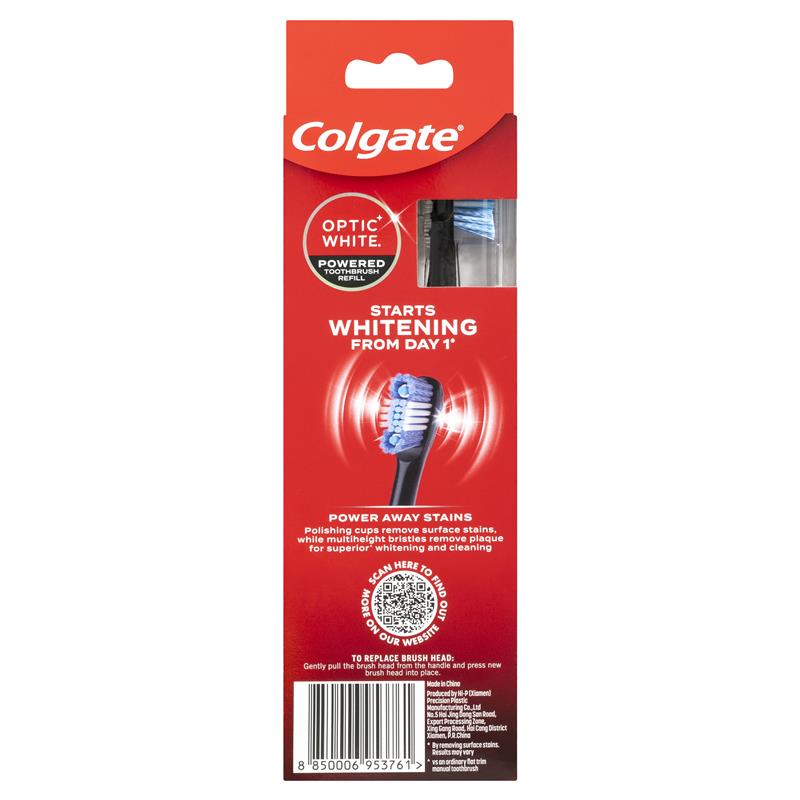 Load image into Gallery viewer, Colgate Optic White Power Toothbrush Refill Soft 2 Pack
