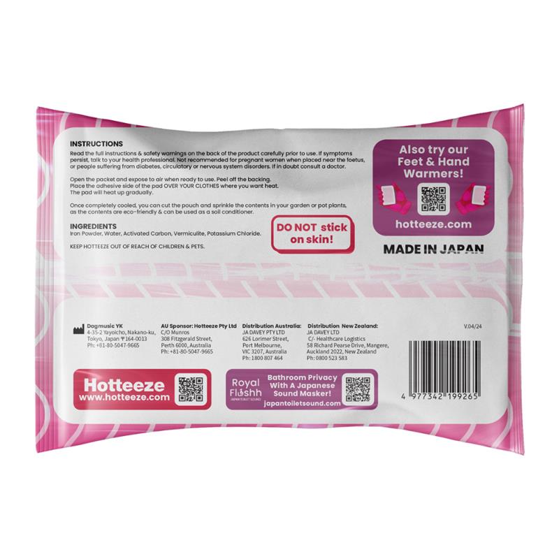 Load image into Gallery viewer, Hotteeze Heat Pads Pain Relief Patches for Period, Back and Shoulder pain 10 Pack
