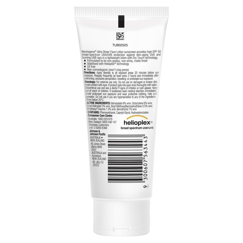 Load image into Gallery viewer, Neutrogena Ultra Sheer Face Lotion Sunscreen SPF 50 88ml
