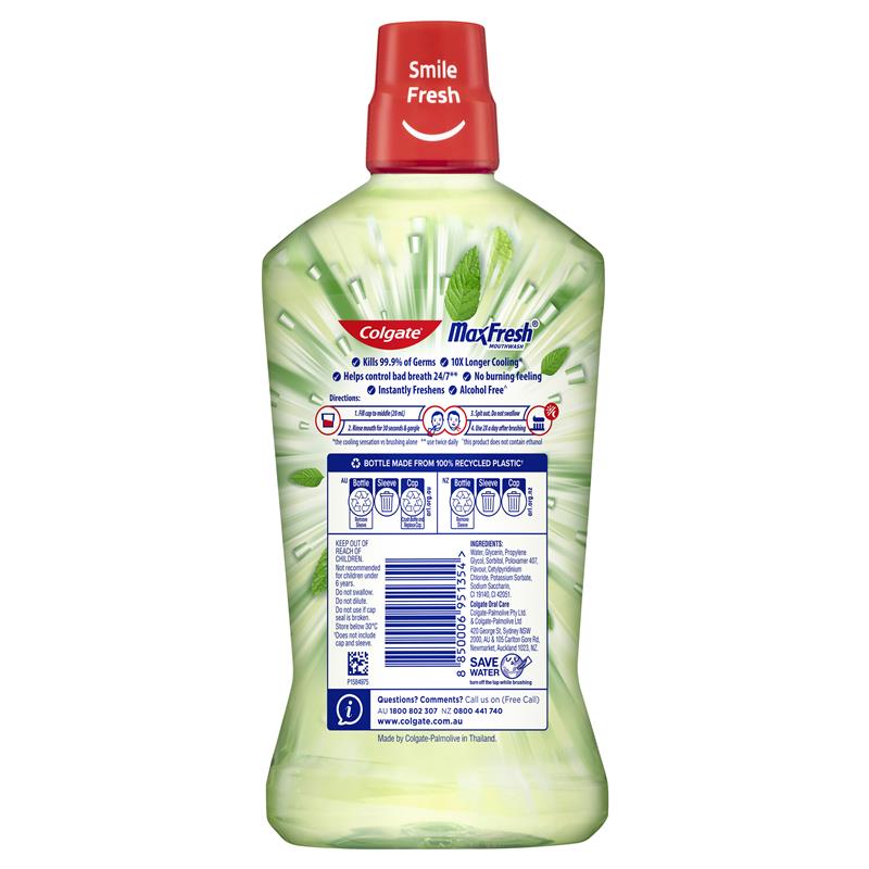 Load image into Gallery viewer, Colgate Mouthwash Max Fresh Mint Fusion 1L

