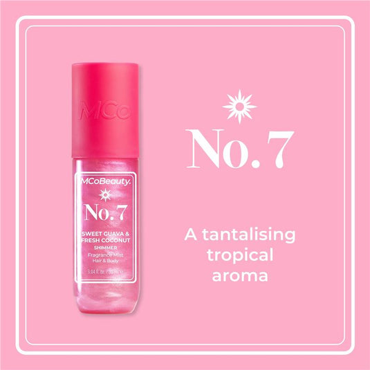 MCoBeauty Sweet Guava & Fresh Coconut Shimmer No.7 Fragrance Hair & Body Mist 90ml