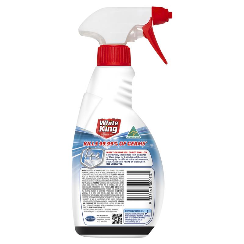 Load image into Gallery viewer, White King Mould &amp; Soap Scum Remover Spray 500ml
