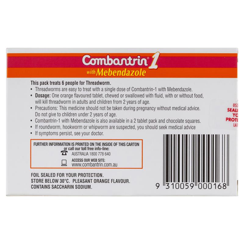 Load image into Gallery viewer, Combantrin -1 Threadworm Tablets 6 Pack
