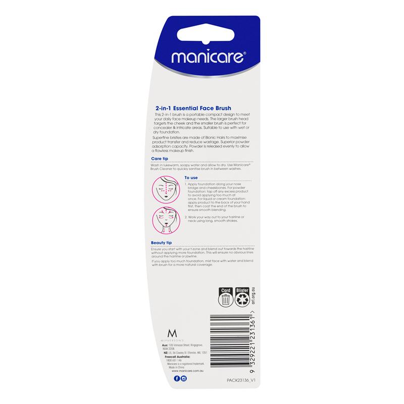 Load image into Gallery viewer, Manicare 2-In-1 Essential Face Brush
