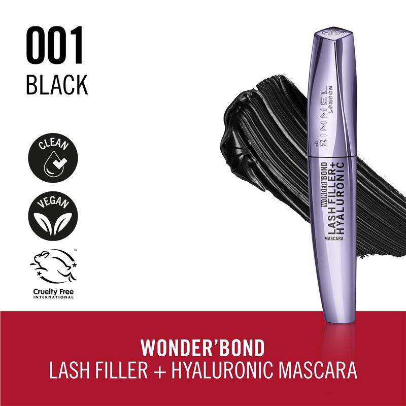 Load image into Gallery viewer, Rimmel London Wonder Bond Lash Filler + Hyaluronic Mascara Black
