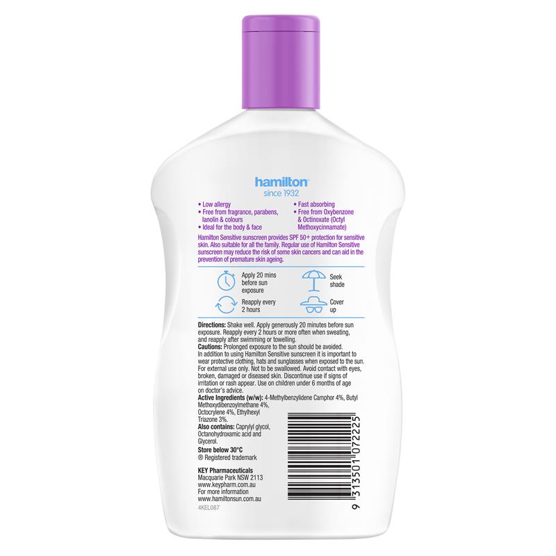 Load image into Gallery viewer, Hamilton Sun SPF 50+ Sensitive Lotion 265ml
