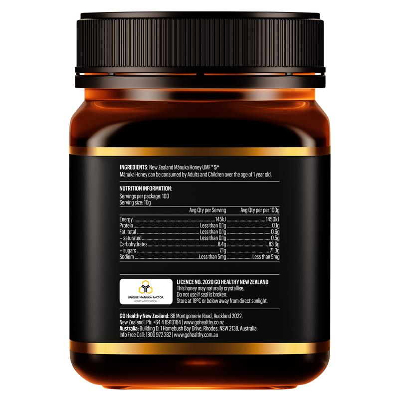 Load image into Gallery viewer, GO Healthy Manuka Honey UMF 5+ (MGO 80+) 1kg (Not For Sale In WA)
