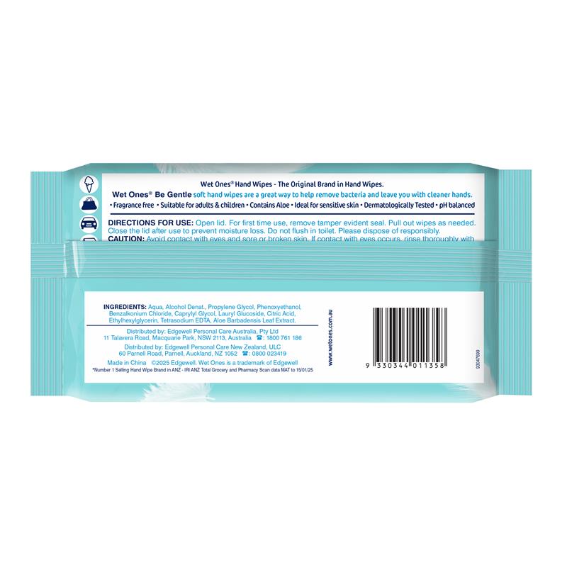 Load image into Gallery viewer, Wet Ones Be Gentle Sensitive Antibacterial Wipes 120 Pack Exclusive Size
