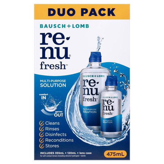 Bausch & Lomb Renu Fresh Multi-Purpose Duo Pack 355ml + 120ml